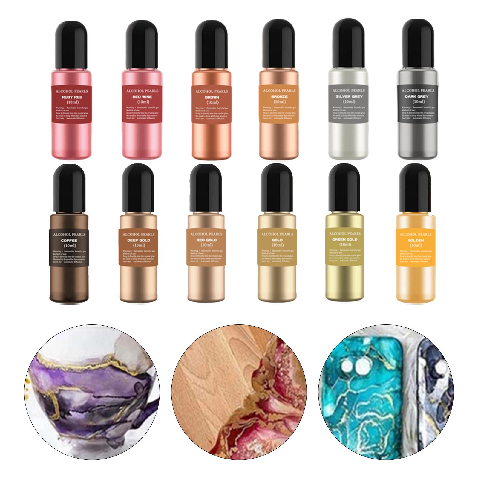 12 Bottles Metallic Alcohol In - Resin Dye Alcohol recension och pris
