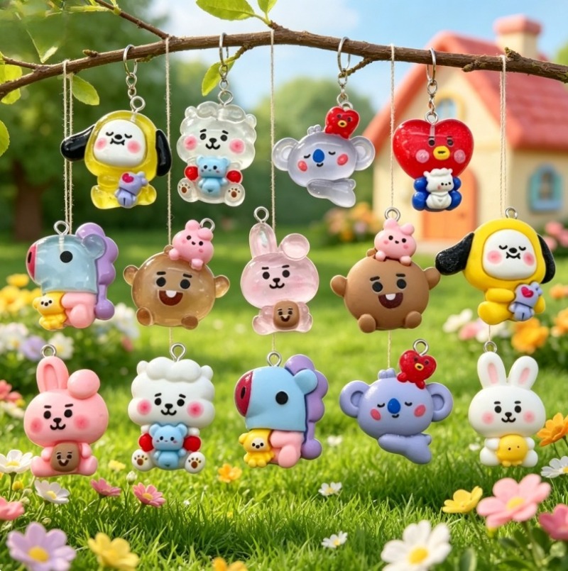 7pcs BT21 Resin Cartoon Charm  - Resin Craft Supplies recension och pris